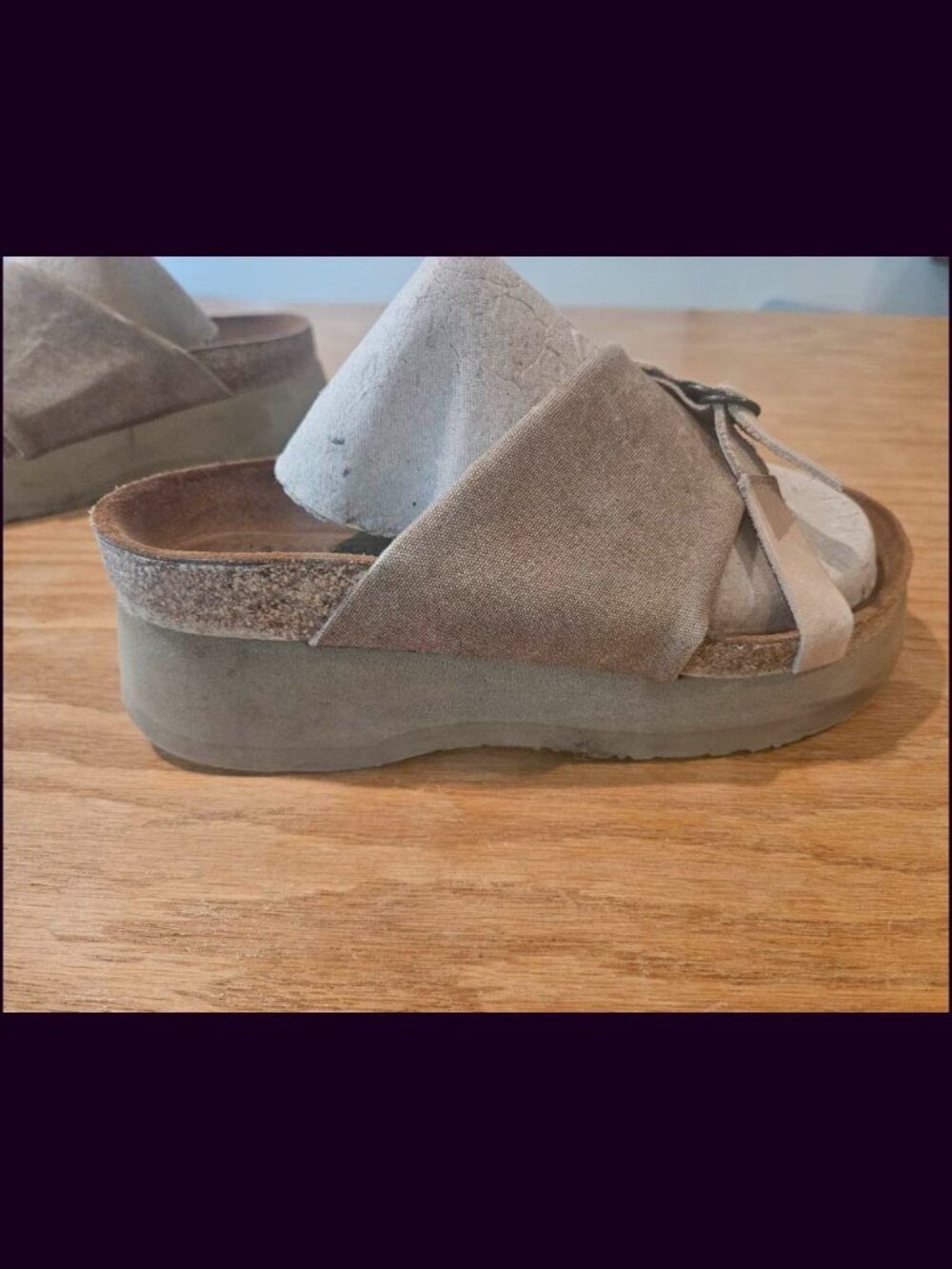 Naot cross top platform sandal 37 W6 - Picture 4 of 8